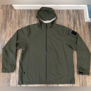 BÆRSkin Heavy Storm Waterproof Rain Jacket 2.0 – Olive Green – Men’s XL